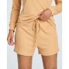image:imageReal Essentials 2 Pack Womens Ribbed Knit Long Sleeve Top and Shorts Pullover Lounge Pajama Set Available In Plus SizeSet 7