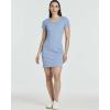 image:imageReal Essentials 3 Pack Womens Ribbed Mini Dress  Short Sleeve TShirt Dress Slim Fit Casual Summer DressSolid Black  Solid Iced Coffee  Solid Lichen Blue