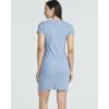 image:imageReal Essentials 3 Pack Womens Ribbed Mini Dress  Short Sleeve TShirt Dress Slim Fit Casual Summer DressSolid Black  Solid Iced Coffee  Solid Lichen Blue