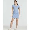 image:imageReal Essentials 3 Pack Womens Ribbed Mini Dress  Short Sleeve TShirt Dress Slim Fit Casual Summer DressSolid Black  Solid Iced Coffee  Solid Lichen Blue