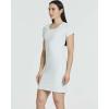 image:imageReal Essentials 3 Pack Womens Ribbed Mini Dress  Short Sleeve TShirt Dress Slim Fit Casual Summer DressSolid Black  Solid Martini Olive  Solid Blue Glow