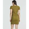 image:imageReal Essentials 3 Pack Womens Ribbed Mini Dress  Short Sleeve TShirt Dress Slim Fit Casual Summer DressSolid Black  Solid Martini Olive  Solid Blue Glow