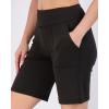 image:imageReal Essentials 4 Pack Womens 9 Bermuda Long High Waisted Shorts with Pockets Casual Workout Athletic Available in PlusSet 1