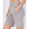 image:imageReal Essentials 4 Pack Womens 9 Bermuda Long High Waisted Shorts with Pockets Casual Workout Athletic Available in PlusSet 5