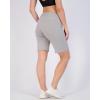 image:imageReal Essentials 4 Pack Womens 9 Bermuda Long High Waisted Shorts with Pockets Casual Workout Athletic Available in PlusSet 5