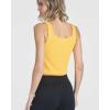 image:imageReal Essentials 5 Pack Womens Square Neck Ribbed Crop Tank Tops  Racerback Workout Gym amp Casual ShirtsSet 1
