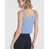 image:imageReal Essentials 5 Pack Womens Square Neck Ribbed Crop Tank Tops  Racerback Workout Gym amp Casual ShirtsSet 2