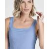 image:imageReal Essentials 5 Pack Womens Square Neck Ribbed Crop Tank Tops  Racerback Workout Gym amp Casual ShirtsSet 2