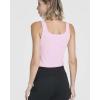 image:imageReal Essentials 5 Pack Womens Square Neck Ribbed Crop Tank Tops  Racerback Workout Gym amp Casual ShirtsSet 3