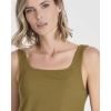 image:imageReal Essentials 5 Pack Womens Square Neck Ribbed Crop Tank Tops  Racerback Workout Gym amp Casual ShirtsSet 7