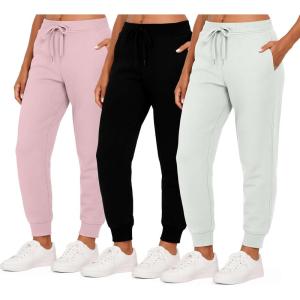 image:imageReal Essentials 3 Pack Womens UltraSoft amp Warm Fleece Joggers Sweatpants with Pocket Available in Plus SizeSet 8