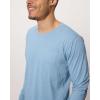 image:imageReal Essentials 3 Pack Mens Cotton Long Sleeve Crew Neck TShirt with Pocket  Soft Work Casual Jersey Tees Big amp TallSet 1