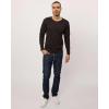 image:imageReal Essentials 3 Pack Mens Cotton Long Sleeve Crew Neck TShirt with Pocket  Soft Work Casual Jersey Tees Big amp TallSet 1