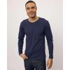 image:imageReal Essentials 3 Pack Mens Cotton Long Sleeve Crew Neck TShirt with Pocket  Soft Work Casual Jersey Tees Big amp TallSet 3