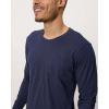 image:imageReal Essentials 3 Pack Mens Cotton Long Sleeve Crew Neck TShirt with Pocket  Soft Work Casual Jersey Tees Big amp TallSet 3