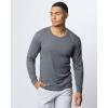 image:imageReal Essentials 3 Pack Mens Cotton Long Sleeve Crew Neck TShirt with Pocket  Soft Work Casual Jersey Tees Big amp TallSet 7