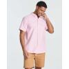 image:imageReal Essentials 3 Pack Mens ShortSleeve Oxford Solid Button Down Collar Casual Shirts with Pocket Available in Big amp TallSet 4