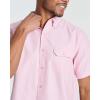 image:imageReal Essentials 3 Pack Mens ShortSleeve Oxford Solid Button Down Collar Casual Shirts with Pocket Available in Big amp TallSet 4