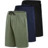 image:imageReal Essentials 3 Pack Mens 9 Mesh Basketball Shorts  Long Athletic Performance Gym Short with Pockets S3XHunter Green  Solid Navy  Solid Black
