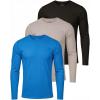 image:imageReal Essentials 3 Pack Mens Cotton Long Sleeve Crew Neck TShirt with Pocket  Soft Work Casual Jersey Tees Big amp TallSet 8