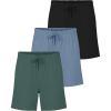 image:imageReal Essentials 3 Pack Mens Cotton UltraSoft Knit Sleep Pajama Shorts amp Lounge Wear Available In Big amp TallSet K