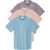 image:imageReal Essentials 3 Pack Mens ShortSleeve Oxford Solid Button Down Collar Casual Shirts with Pocket Available in Big amp TallSet 2