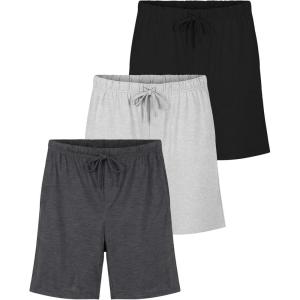 image:imageReal Essentials 3 Pack Mens Cotton UltraSoft Knit Sleep Pajama Shorts amp Lounge Wear Available In Big amp TallSet G