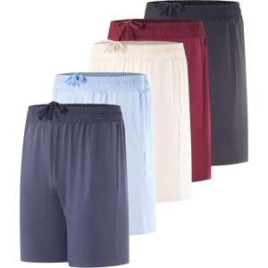 image:imageReal Essentials 5 Pack Mens DryFit 7 Active Athletic Sweat Resistant Performance Workout Shorts Available in Big amp TallSet 5