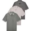 image:imageReal Essentials 3 Pack Mens RegularFit Ribbed Polo Shirt with Pocket Available in Big amp TallSet 1