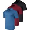 image:imageReal Essentials 3 Pack Mens Short Sleeve Golf Polo Casual Workout Sports Moisture Wicking Collared Shirt Big amp TallSet C