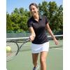 image:imageLadies SS Dry Fit Zipper Golf PoloSolid Black  Solid Navy Blazer  Solid Burgundy