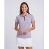 image:imageLadies SS Dry Fit Zipper Golf PoloSolid Black  Solid Plum Perfect  Solid Orchid Petal