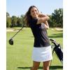 image:imageLadies SS Dry Fit Zipper Golf PoloSolid Black  Solid Quiet Shade  Solid Bright White