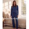 image:imageReal Essentials 2 Pack Womens Comfy Pajama Sets  Short Sleeve Ladies Loungewear Sleepwear PJs Available In PlusSet B Blue  Burgundy