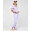 image:imageReal Essentials 2 Pack Womens Comfy Pajama Sets  Short Sleeve Ladies Loungewear Sleepwear PJs Available In PlusSet B Purple  Blue