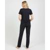 image:imageReal Essentials 2 Pack Womens Comfy Pajama Sets  Short Sleeve Ladies Loungewear Sleepwear PJs Available In PlusSet D Black  Orange