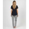 image:imageReal Essentials 2 Pack Womens Comfy Pajama Sets  Short Sleeve Ladies Loungewear Sleepwear PJs Available In PlusSet E Black  Purple