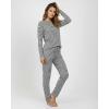 image:imageReal Essentials 2 Pack Womens Comfy Pajama Sets  Short Sleeve Ladies Loungewear Sleepwear PJs Available In PlusSet E Purple  Black