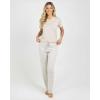 image:imageReal Essentials 2 Pack Womens Comfy Pajama Sets  Short Sleeve Ladies Loungewear Sleepwear PJs Available In PlusSet H Black  Beige