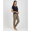 image:imageReal Essentials 2 Pack Womens Comfy Pajama Sets  Short Sleeve Ladies Loungewear Sleepwear PJs Available In PlusSet H Black  Beige