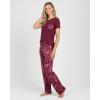 image:imageReal Essentials 2 Pack Womens Comfy Pajama Sets  Short Sleeve Ladies Loungewear Sleepwear PJs Available In PlusSet I Navy  Burgundy