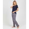 image:imageReal Essentials 2 Pack Womens Comfy Pajama Sets  Short Sleeve Ladies Loungewear Sleepwear PJs Available In PlusSet K Navy  Pink