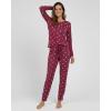 image:imageReal Essentials 2 Pack Womens Comfy Pajama Sets  Short Sleeve Ladies Loungewear Sleepwear PJs Available In PlusSet L Burgundy  Blue