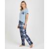 image:imageReal Essentials 2 Pack Womens Comfy Pajama Sets  Short Sleeve Ladies Loungewear Sleepwear PJs Available In PlusSet L Purple  Blue