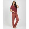 image:imageReal Essentials 2 Pack Womens Comfy Pajama Sets  Short Sleeve Ladies Loungewear Sleepwear PJs Available In PlusSet a Charcoal  Burgundy