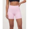 image:imageReal Essentials 4 Pack Womens 6 High Waisted Biker Shorts  Tummy Control Spandex Workout Gym Yoga Running Athletic ShortsSet 1