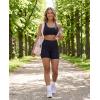 image:imageReal Essentials 4 Pack Womens 6 High Waisted Biker Shorts  Tummy Control Spandex Workout Gym Yoga Running Athletic ShortsSet 5