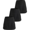 image:imageReal Essentials 3 Pack Womens 16 Curved Hem Golf Skort with Zip Pockets  Ladies Athletic Tennis Pickleball Workout SkirtsSet 1