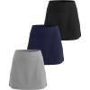 image:imageReal Essentials 3 Pack Womens 16 Curved Hem Golf Skort with Zip Pockets  Ladies Athletic Tennis Pickleball Workout SkirtsSet 2
