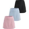 image:imageReal Essentials 3 Pack Womens 16 Curved Hem Golf Skort with Zip Pockets  Ladies Athletic Tennis Pickleball Workout SkirtsSet 8